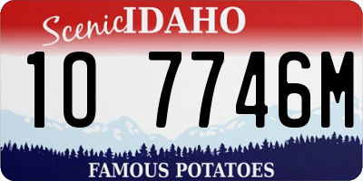 ID license plate 1O7746M