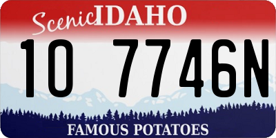 ID license plate 1O7746N