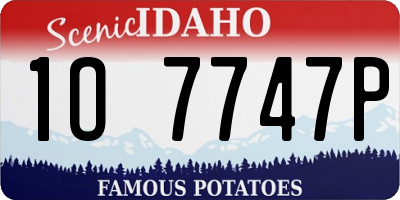 ID license plate 1O7747P