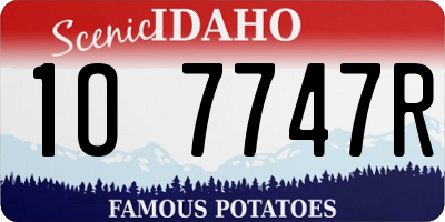 ID license plate 1O7747R