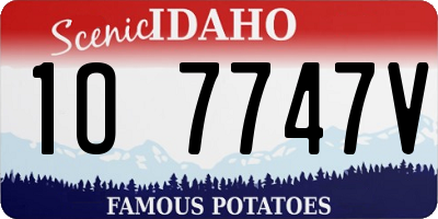 ID license plate 1O7747V