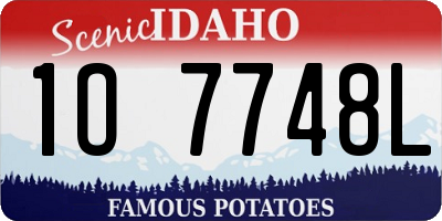 ID license plate 1O7748L