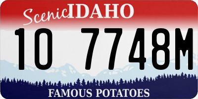 ID license plate 1O7748M