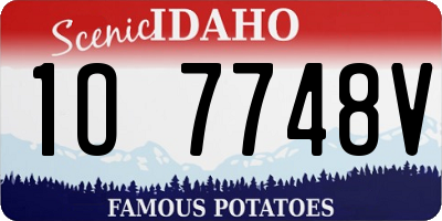 ID license plate 1O7748V