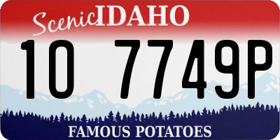 ID license plate 1O7749P
