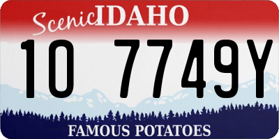 ID license plate 1O7749Y