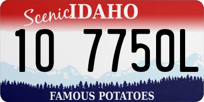 ID license plate 1O7750L