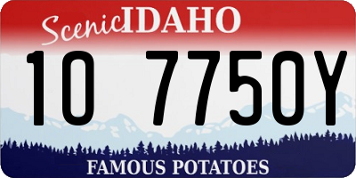 ID license plate 1O7750Y