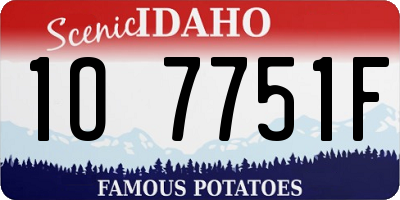 ID license plate 1O7751F