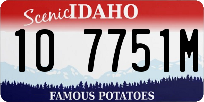 ID license plate 1O7751M