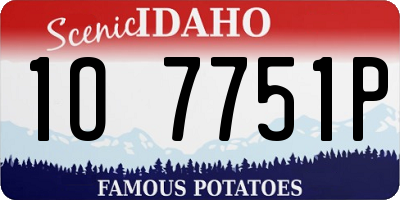 ID license plate 1O7751P