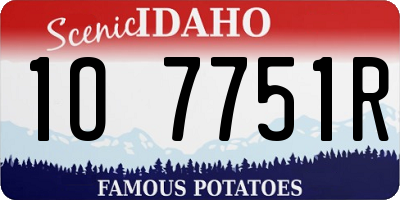 ID license plate 1O7751R