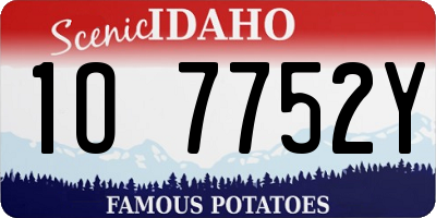 ID license plate 1O7752Y