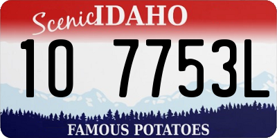 ID license plate 1O7753L