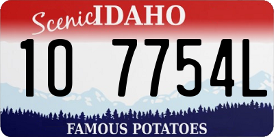 ID license plate 1O7754L
