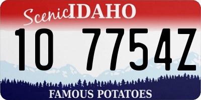 ID license plate 1O7754Z