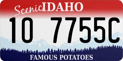 ID license plate 1O7755C
