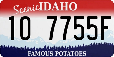 ID license plate 1O7755F