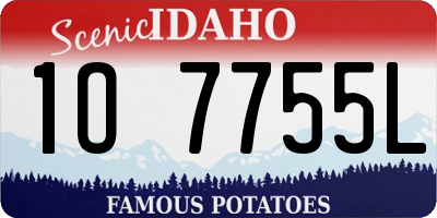 ID license plate 1O7755L
