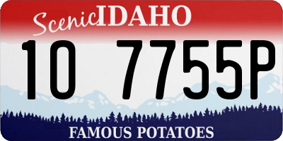 ID license plate 1O7755P