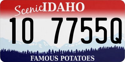 ID license plate 1O7755Q