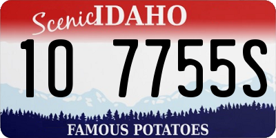 ID license plate 1O7755S