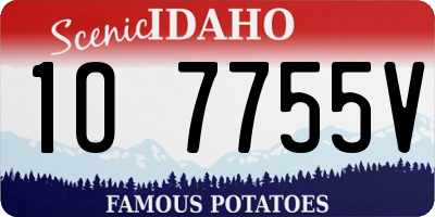 ID license plate 1O7755V