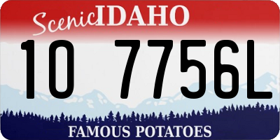 ID license plate 1O7756L