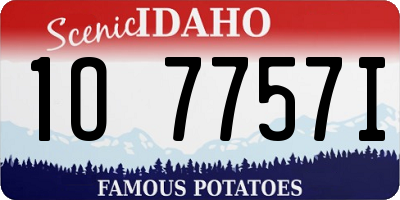 ID license plate 1O7757I