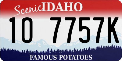 ID license plate 1O7757K