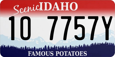 ID license plate 1O7757Y