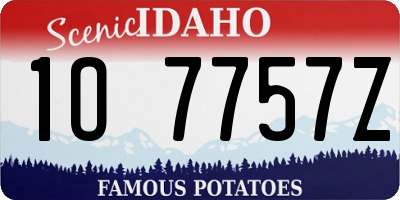 ID license plate 1O7757Z