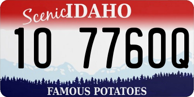ID license plate 1O7760Q