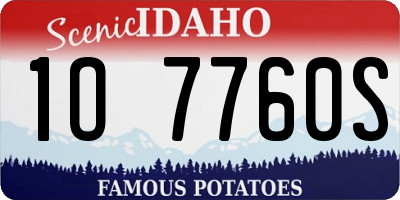 ID license plate 1O7760S