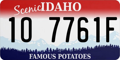 ID license plate 1O7761F
