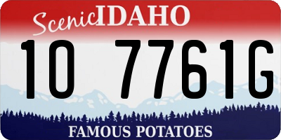 ID license plate 1O7761G
