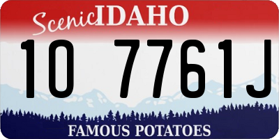 ID license plate 1O7761J