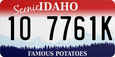 ID license plate 1O7761K