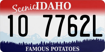 ID license plate 1O7762L