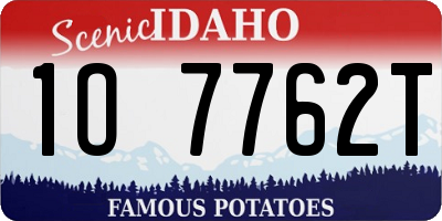 ID license plate 1O7762T