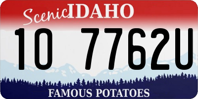 ID license plate 1O7762U