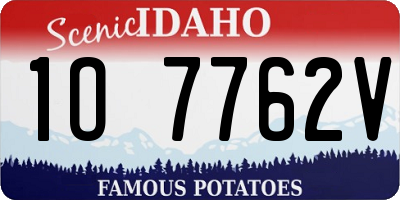 ID license plate 1O7762V