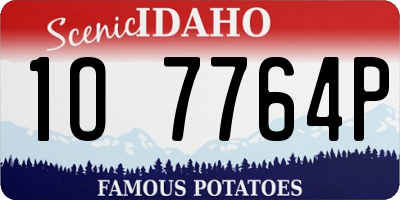 ID license plate 1O7764P