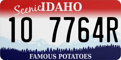 ID license plate 1O7764R