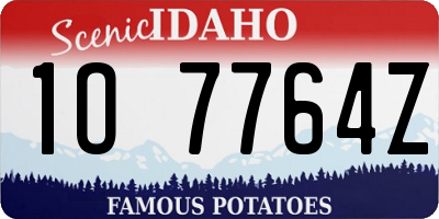 ID license plate 1O7764Z