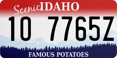 ID license plate 1O7765Z