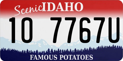 ID license plate 1O7767U