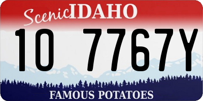 ID license plate 1O7767Y