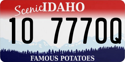 ID license plate 1O7770Q