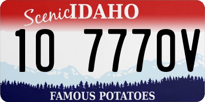 ID license plate 1O7770V